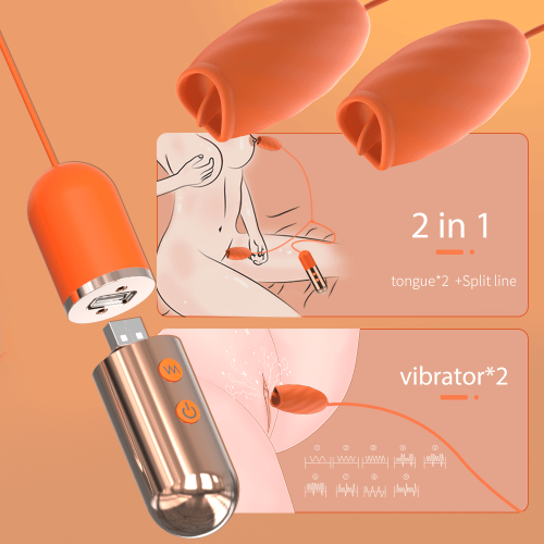 LickTwins USB Rechargeable Double Silicone Vibrator