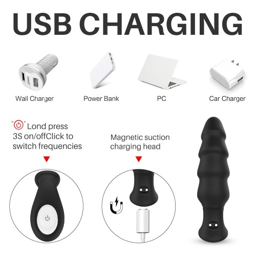 Unisex Anal Plug with Strong Vibrations