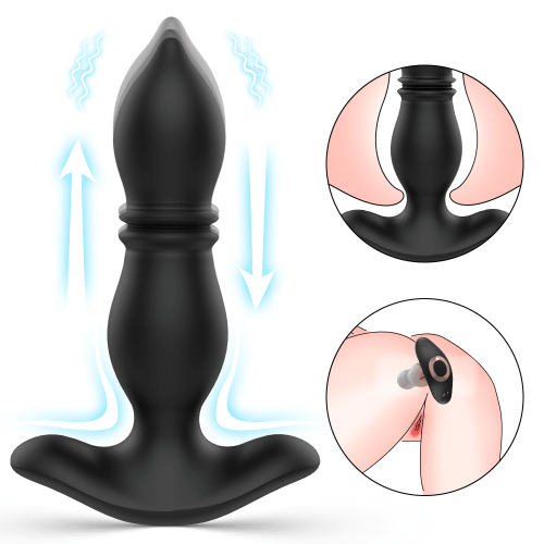 Remote Thrusting Vibrating Anal Plug