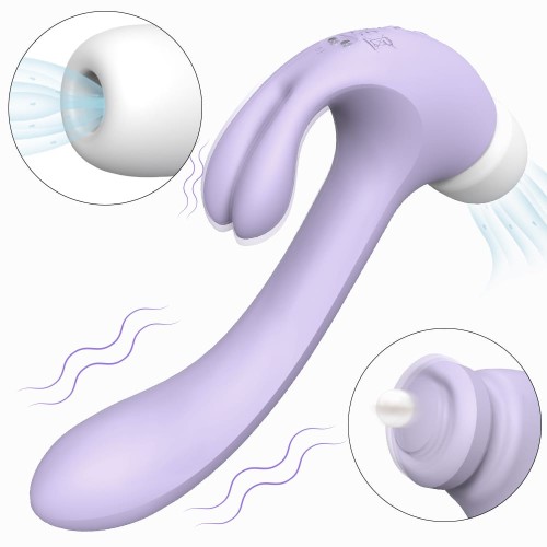 G-Spot Bunny Rabbit Vibrator with Clitoral Suction